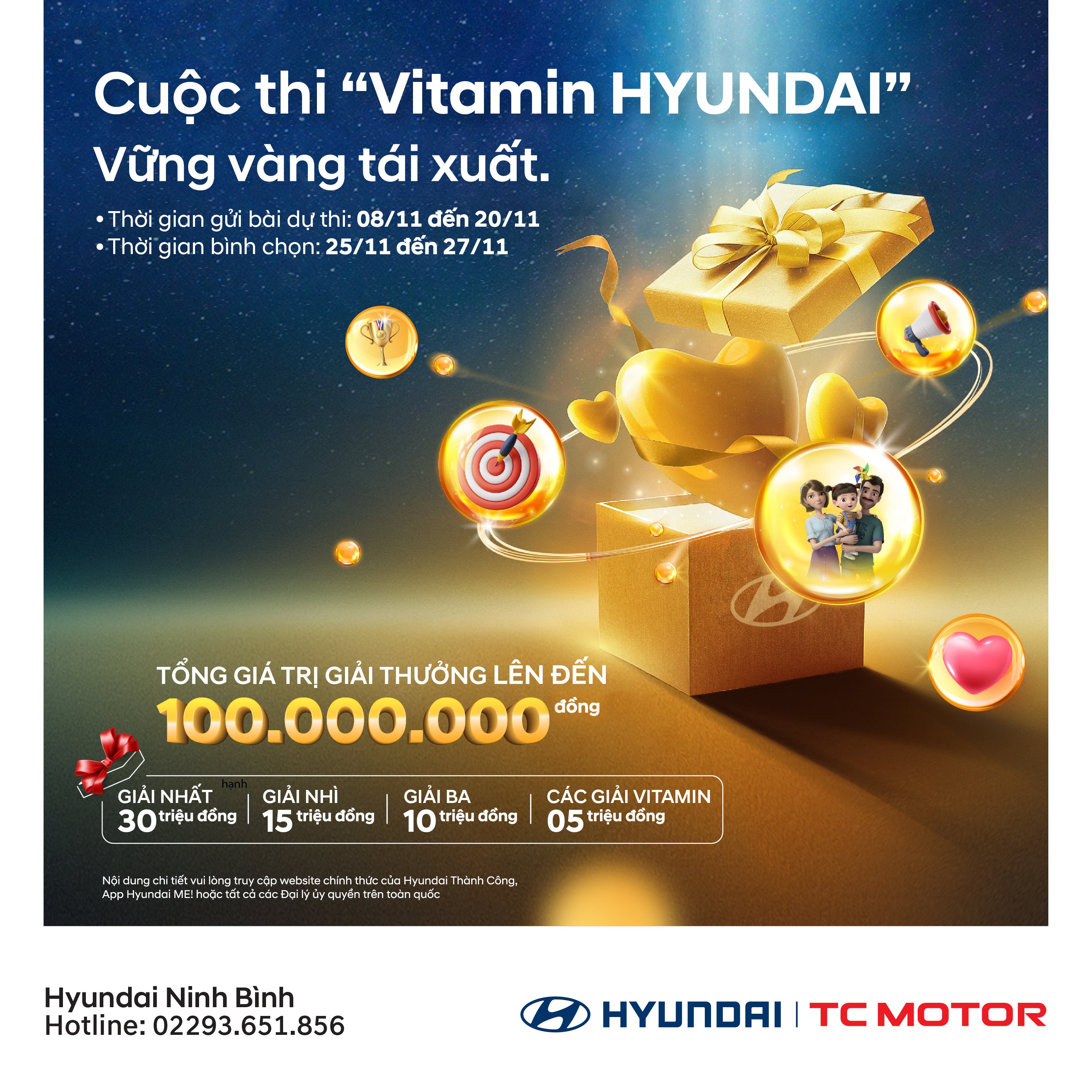 Bình chọn cuộc thi Vitamin HYUNDAI – Vững vàng tái xuất | Hyundai Ninh Bình